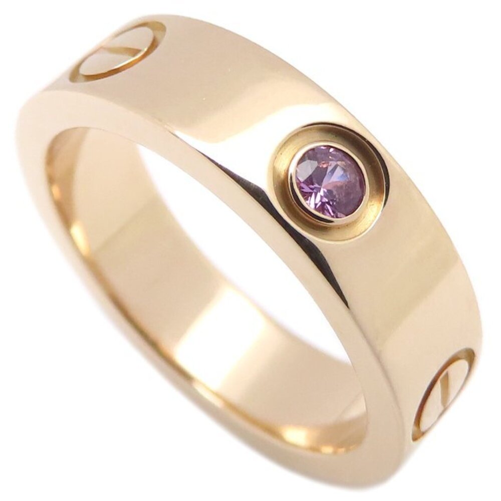 CARTIER Love Ring, Pink Sapphire, Size #54, 18K Gold, Women's, Item No. 295895
